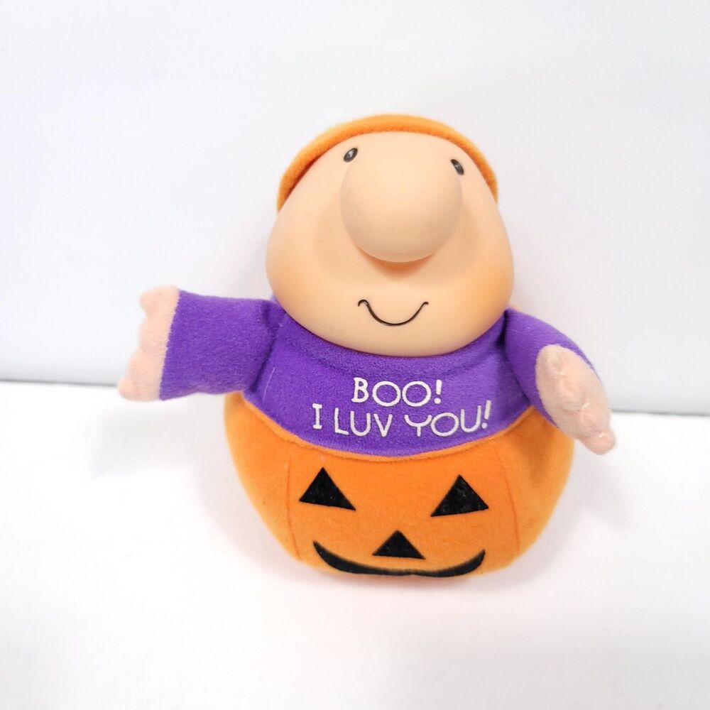 Ziggy Plush Doll Halloween Boo I Love You Pumpkin Jack o Lantern Tom Wilson 1989